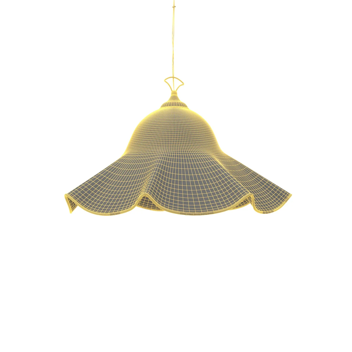 Italian Chandelier Handkerchief Murano Glass Incamiciato PBR 3D Model_07